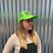 Paddleboarding Cow Trucker Hat - Neon Green