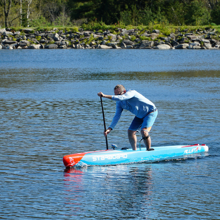 coach jonathan paddling the 2024 starboard all star 14