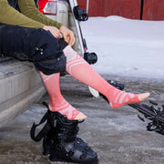 Darn Tough Peaks RFL Over the Calf Ultra-Lightweight Ski and Snowboard Socks Action 2