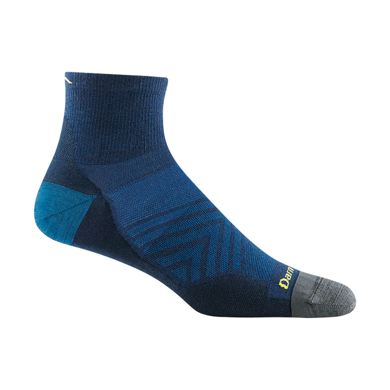Darn Tough Run Quarter Ultra-Lightweight Running Socks Eclipse Blue