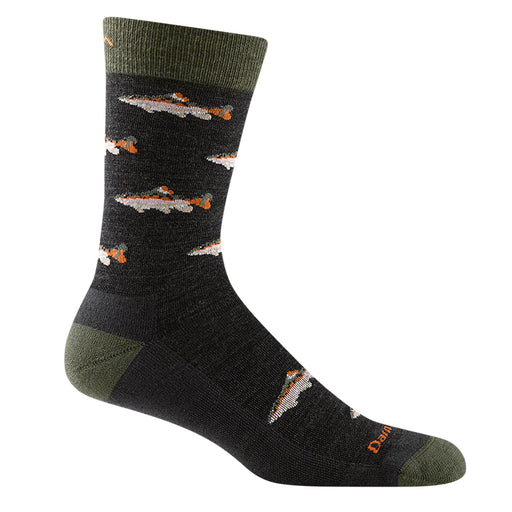 Darn Tough Spey Fly Crew Lightweight Cushion Lifestyle Socks Charcoal