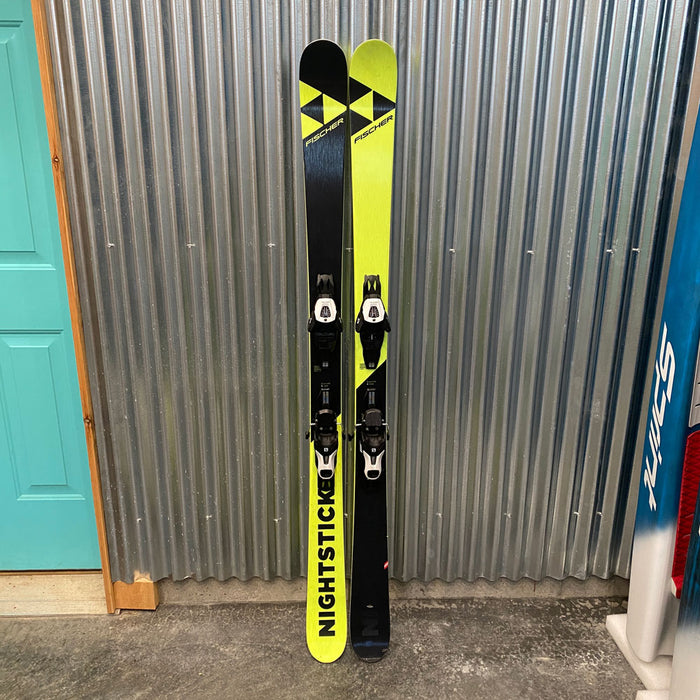 Fischer Nightstick Twintip Skis w/ Salomon Lithium 10 Bindings - Used