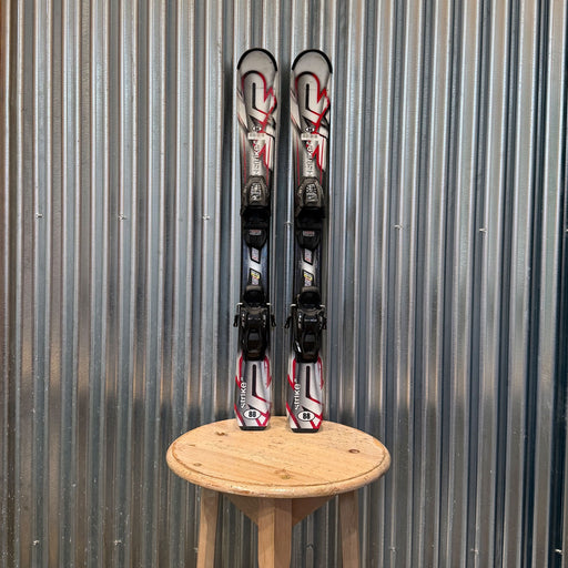 k2 112cm kid skis Indy + FDT 4.5 Bindings Pass your love of skiing on to your little girl with the Luv Bug K2 Strike JR Kid's Skis