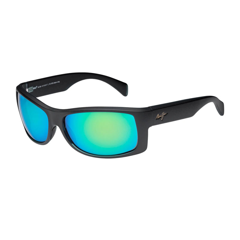 Maui Jim Equator Polarized Sunglasses Matte Black Olive Interior Polarized MAUIGreen