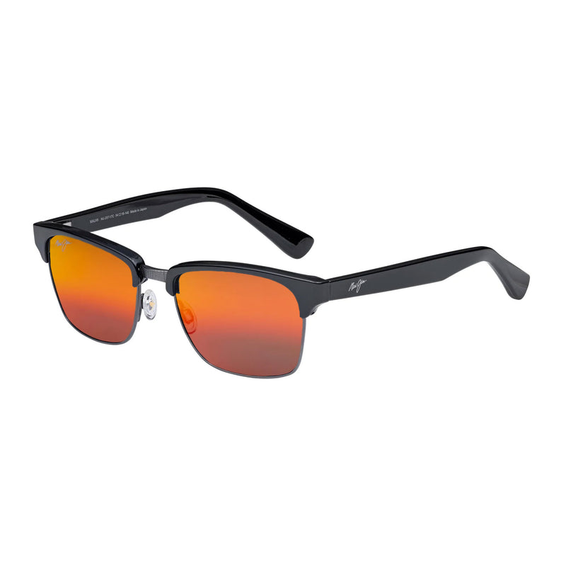Maui Jim Kawika Polarized Sunglasses black gloss antique pewter polarized hawaii lava