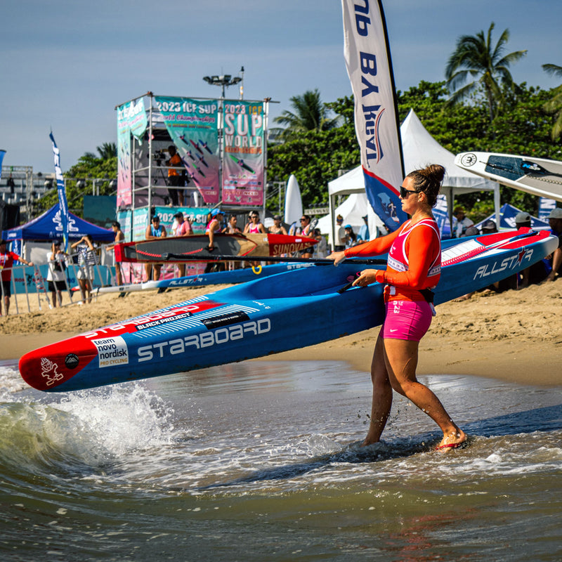 starboard performance and race stand up paddle board handle all star gen r sprint action