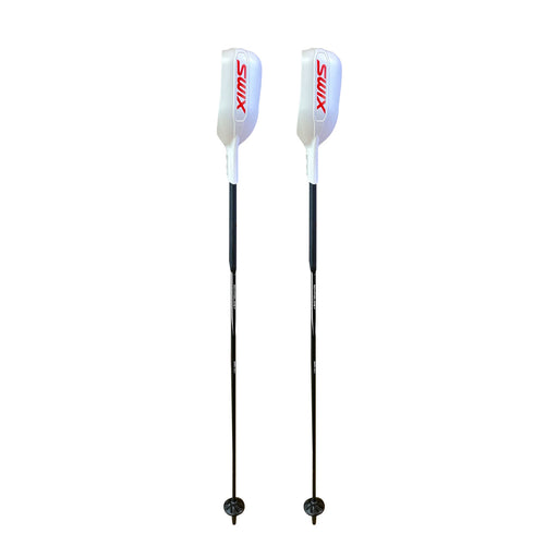 swix excalibur jr sl kids slalom ski racing poles with handguards