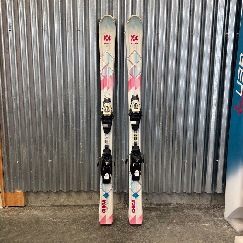Volkl Chica Kid's Skis w/ Salomon C5 Bindings - USED