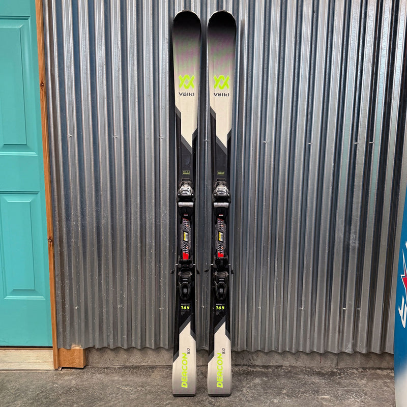 Volkl Deacon 8.0 Skis w/ Marker FDT 10 GW Bindings - USED 165cm