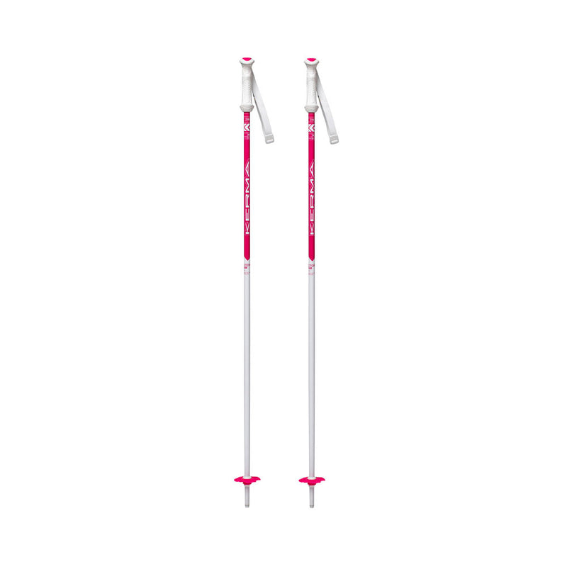 Kerma Vector Team Kid's Ski Pole - Pink/White