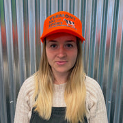 Paddleboarding Cow Trucker Hat - Hunter Orange